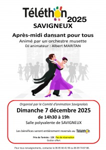 Affiche AM Dansant Savigneux 2025